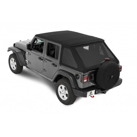 Мягкая крыша Bestop® Trektop с тонированными окнами для 4-х дверного Jeep Wrangler JL 2018+.